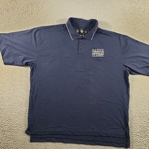 Nike Golf Shirt Men's XL Extra Large Blue Polo Dri-Fit Native American Classic